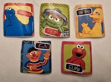 Vintage Smile Makers Sesame Street Stickers Set  of 5 2.5 x 2.5 Inches 