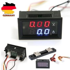50A/100A Voltmeter Amperemeter LED Doppelt Digital Amp Volt Meter+Shunt DC0-100V