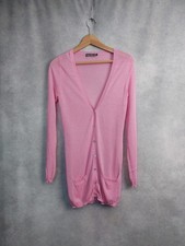MINT VELVET CARDIGAN SIZE 10. PINK LONG LINE SHEER. LIGHTWEIGHT SUMMER KNIT