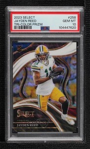 2023 Select Club Level Tri-Color Prizm /149 Jayden Reed PSA 10 GEM MT Rookie RC