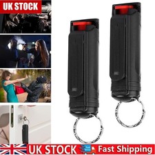 2x 20ml Spray Plastic Enclosure Pepper Spray Car Accessories Keychain For Safety