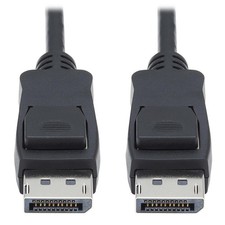 Tripp Lite DisplayPort 1.4 Cable with Latching Connectors 8K M/M Black 6 ft.