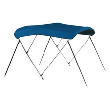6' L x 79 6' L x 79"-84" W x H Pacific Blue Sunbrella  Acrylic 3-Bow Bimini