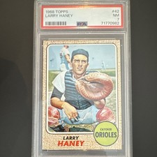 1968 Topps - Larry Haney #42 Baltimore Orioles (PSA 7) Baseball Major League