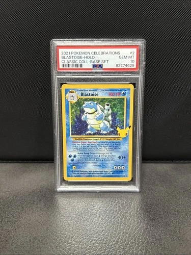 2021 POKEMON CELEBRATIONS CLASSIC COLLECTION #2 BLASTOISE-HOLO PSA 10
