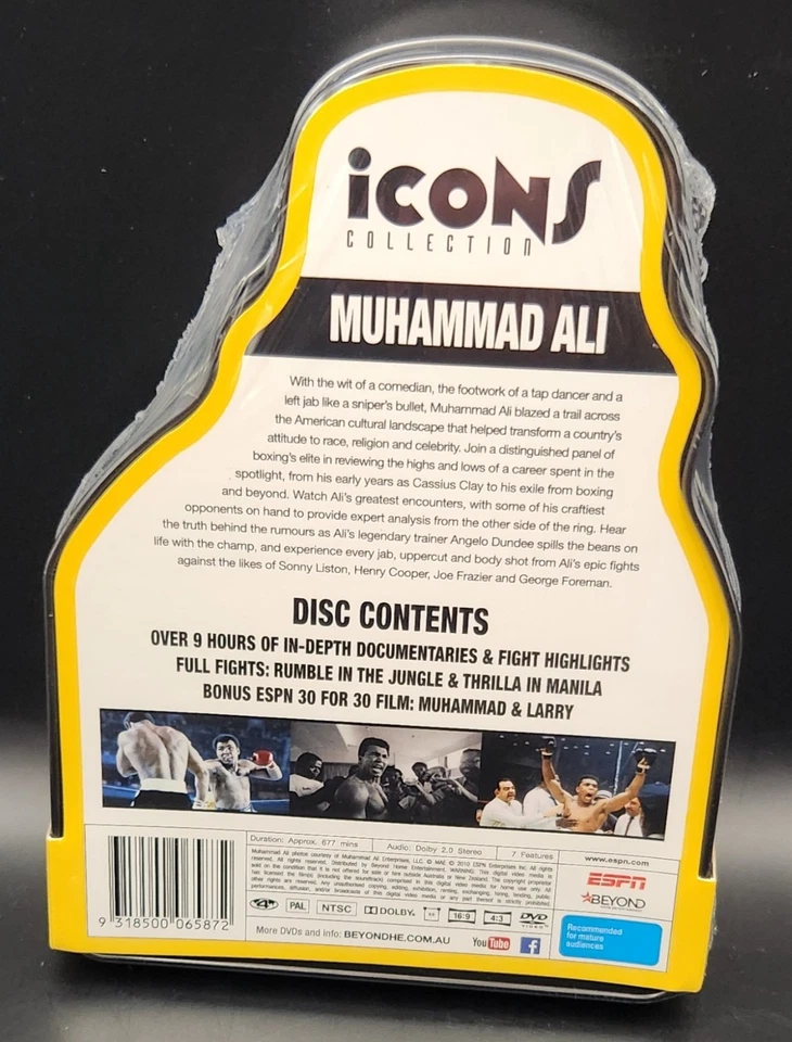 Muhammad Ali Icons Collection (DVD, 2010, 7-Disc Set) Region 4 - Image 2 of 3