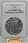 1987 Silver Eagle $1, NGC MS 69 - #B62537
