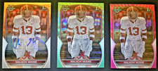 2022 Bowman Chrome U Set of 3 Malachi Moore #74 Auto, Pink, Aqua Wave /299