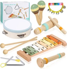 Toddler Musical Instruments Wooden Percussion Instruments for Kids Musical Toys