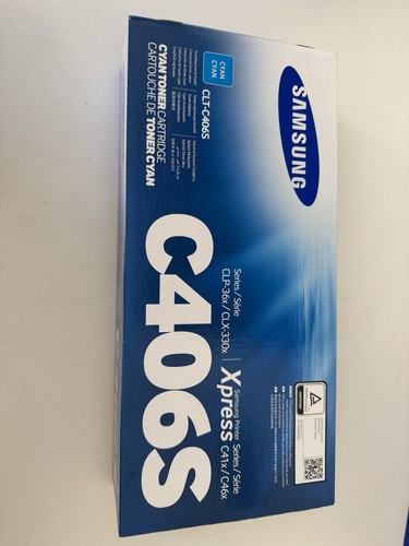 Samsung CLT-C406S CYAN genuine C406S Toner Cartridges Sealed NEW! - 第 2/3 張圖片