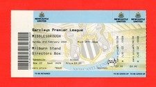 2007/08 DIRECTORS BOX NEWCASTLE 1-1 MIDDLESBROUGH PREMIERSHIP 3.2.08 MINT*