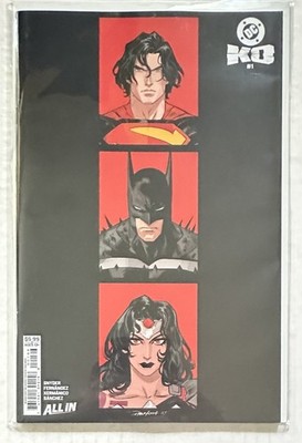 DC K.O. #1 2ND PRINT DAN MORA VARIANT COVER, SOLD OUT, RED HOT, NM-MINT