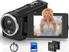 Camcorder Video Camera QHD 2.7K 56MP 16X Digital Zoom Vlogging Camera with LED F