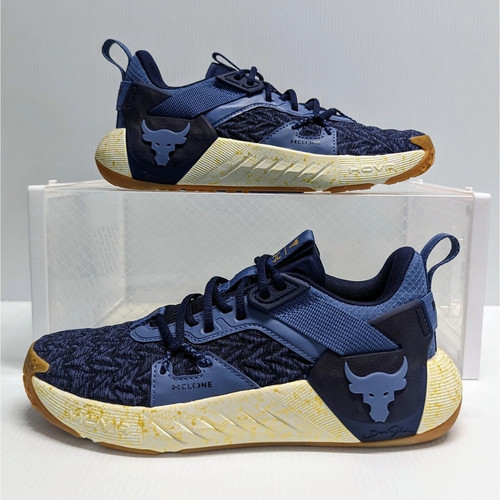 UNDER ARMOUR Project Rock 6. RARE! Hushed Navy Blue Blue Running Shoes. Mens 10