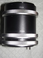 VINTAGE AUTO EXTENSION TUBE SET FOR CANON FD/FL MOUNT, 11, 18, 36MM
