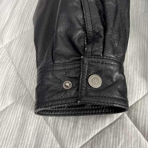Giacca pelle Wilson vintage uomo grande nera foderata Thinsulate bomber invernale - Foto 7 di 17