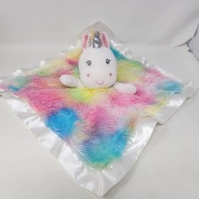Baby Starters Unicorn Lovey Security Blanket Rainbow Tie Dye Soft Plush