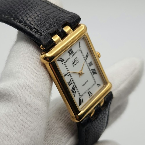 Jaz Paris Ladies Rectangular Gold Tone w/ White Dial Quartz Watch - Picture 6 of 14