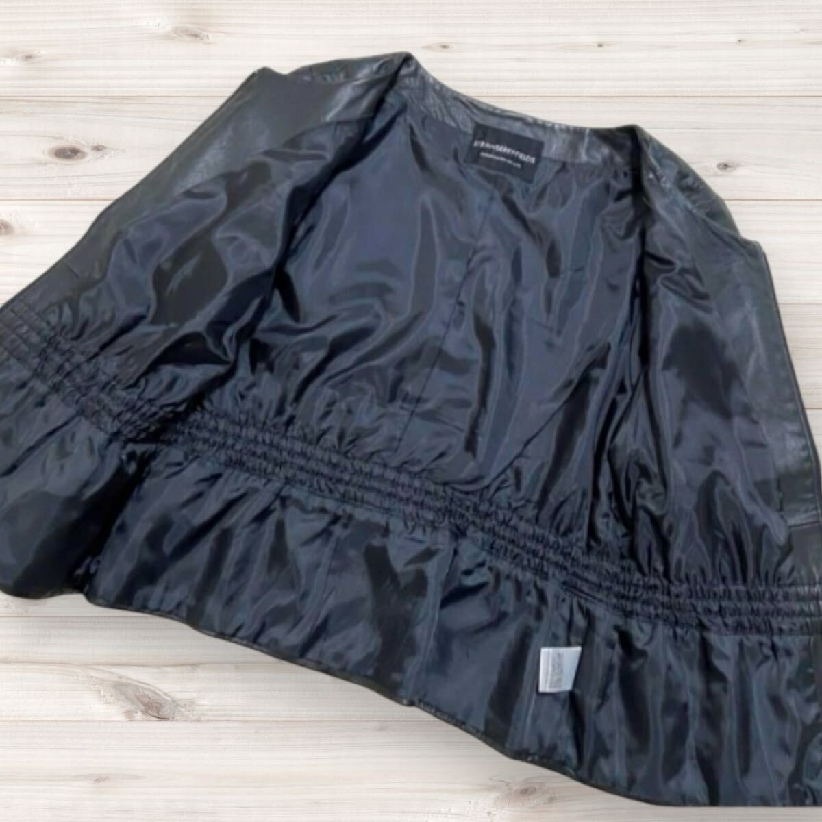 Strawberry Fields Soft Lamb Leather Collarless Zi… - image 6