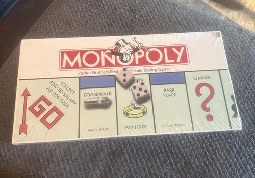 Vintage 1985 Parker Brothers MONOPOLY Board Game FACTORY SEALED All Time Classic