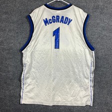 VTG Reebok Orlando Magic Basketball Jersey Mens 2XL White Tracy McGrady NBA Pink