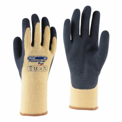 1 Paar TOWA PowerGrab Plus gelb/beige Arbeitshandschuhe Montagehandschuhe