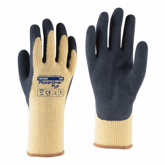 1 Paar TOWA PowerGrab Plus gelb/beige Arbeitshandschuhe Montagehandschuhe