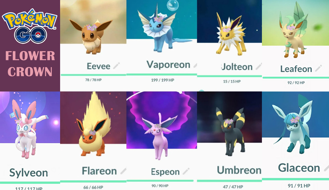 Flower Crown Eevee Flareon Vaporen