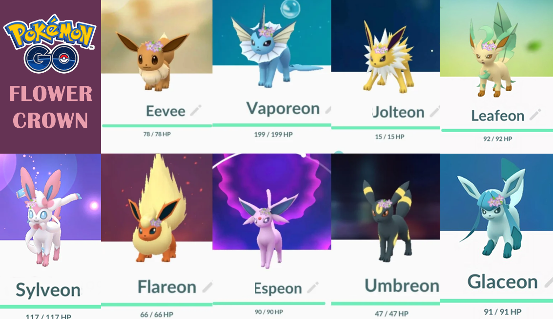Flower Crown Eevee Evolution Pokemon Go Best Flower Site