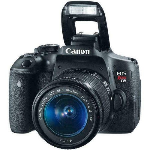 Canon EOS Rebel T6i 24.2 MP Digital SLR Camera - Black