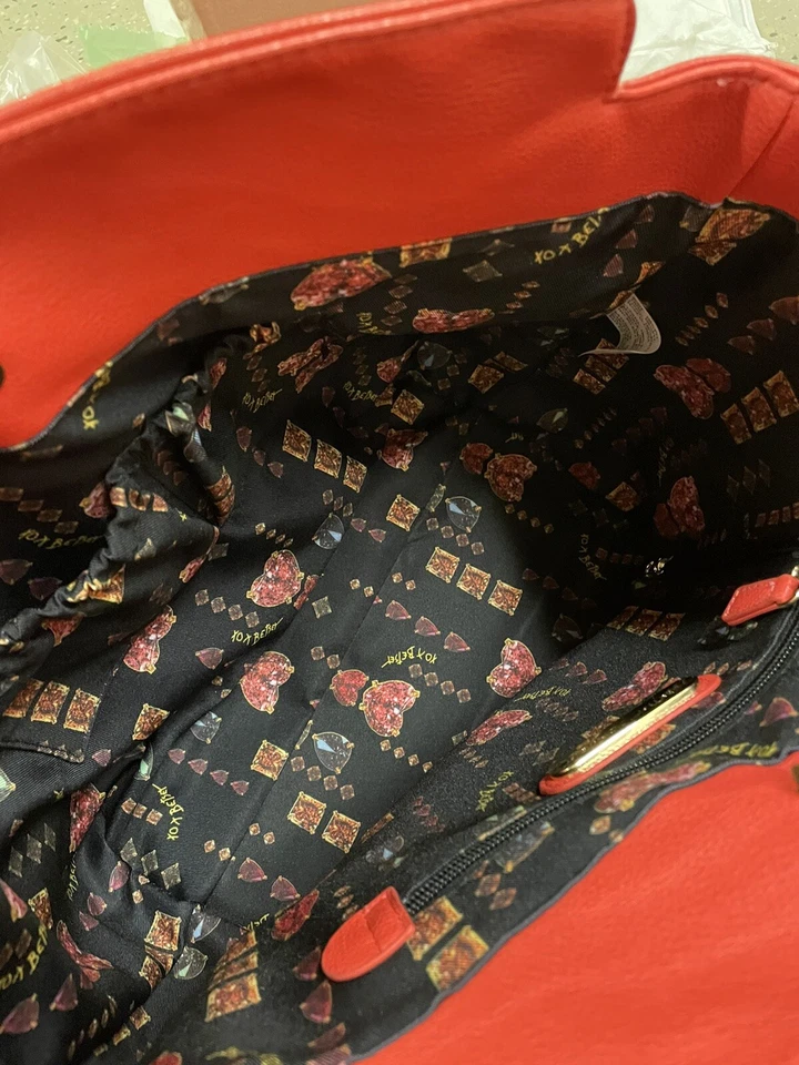 Trava de coração corrente ouro 26” laranja vermelho Betsy Johnson 13x13” - Imagem 4 de 4