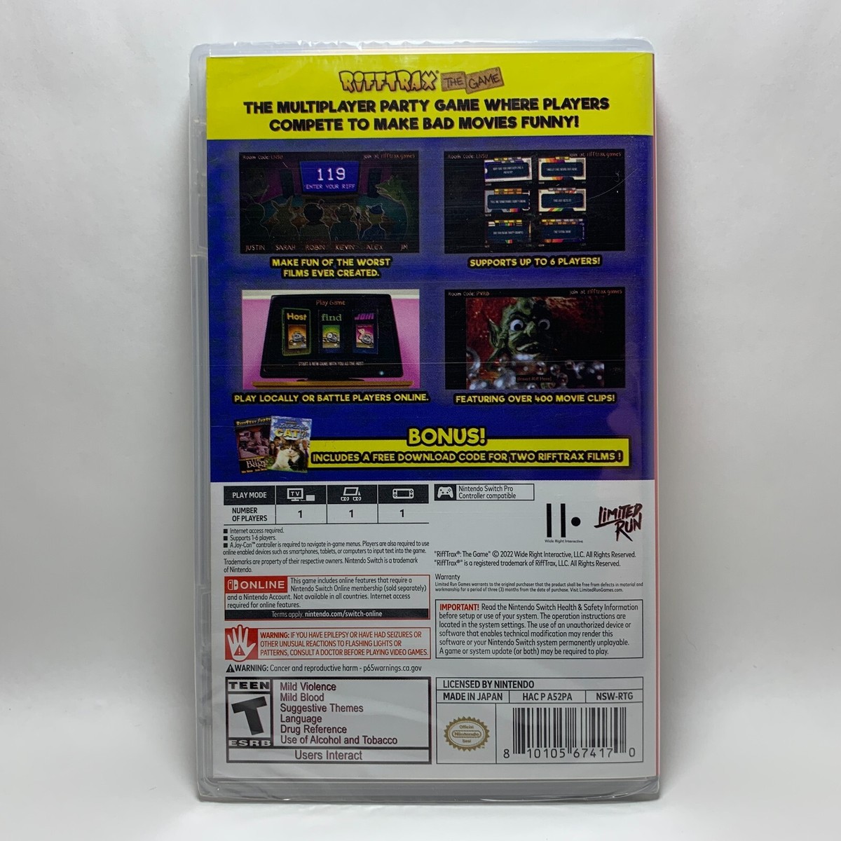 Jeu RIFFTRAX THE GAME Switch USA – Neuf Sous Film | Limited Run Games