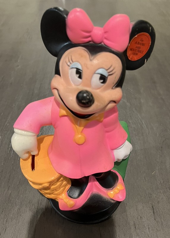 Vintage Walt Disney Prod. Minnie Mouse Coin Bank By: Animal Toys Plus, Inc.