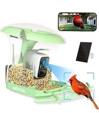 Smart Bird Feeder with Camera Solar Powered