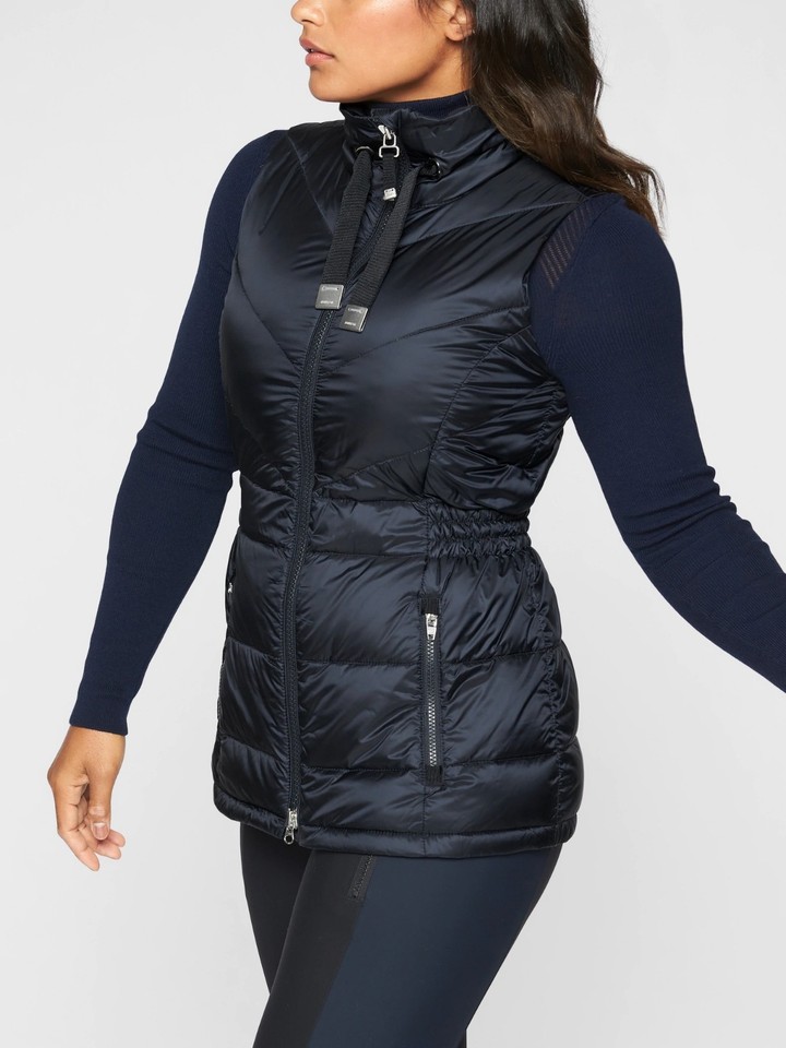 NWT Athleta Banner Peak Down Vest, Moonlight Grey SIZE XS 350856 E1125