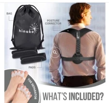 Posture Corrector Adjustable Back Brace Support Belt Men Women w/ Toe Separators
