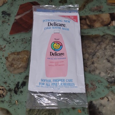 Vintage 1980s Delicare COLD WATER WASH Sample in Mailer Package with Coupon