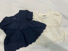 GAP TOPS NAVY/CREAM SET OF 2 12-18 MOS