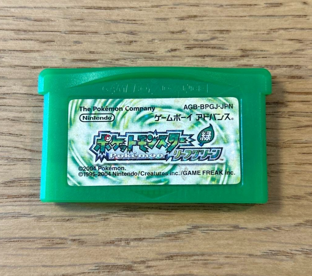Pokemon Leaf Green GBA Nintendo Game Boy Advance Japan Version