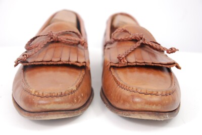 Allen Edmonds WOODSTOCK Leather Kiltie Loafers MEN 12 A MADE USA 47216‎ CHESTNUT Allen Edmonds Woodstock | eBay main image 2