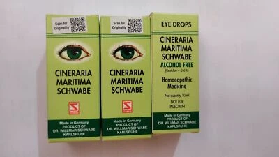 3X (10 ml) Willmar Schwabe Germany Cineraria Maritima Eye Drops Best For Eyes