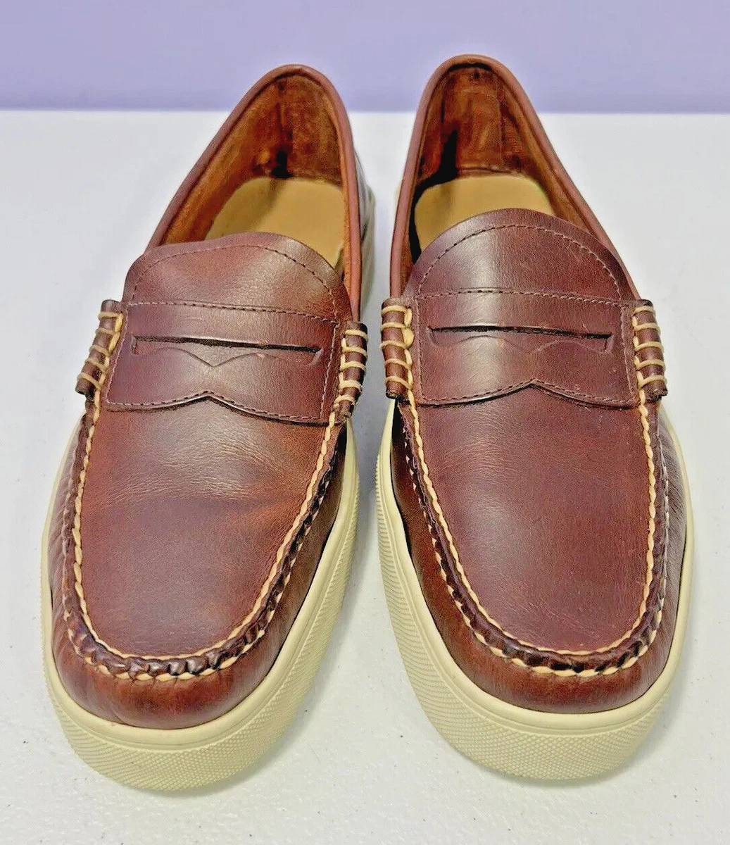 Men s G H Bass Brown Penny Loafer Boat Shoes Size 8 1 2 M 70 10689
