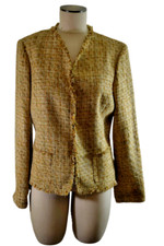  199 JONES NEW YORK Women's Oatmeal Casual Career Professional Jacket 10