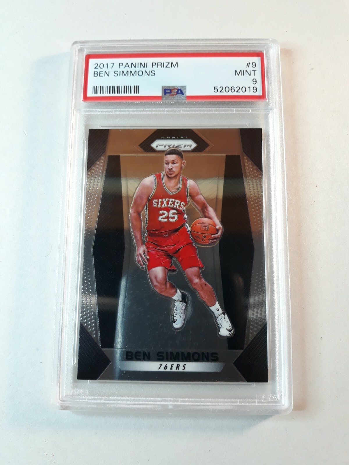 2017 Panini Prizm Ben Simmons PSA MINT  #9  SIXERS 👑