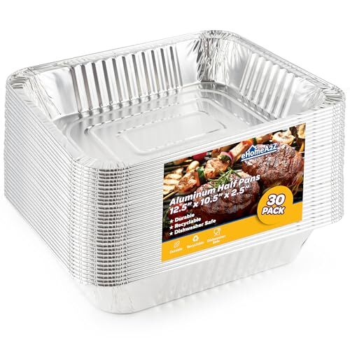 Padelle Alluminio Value Pack Confezione 30 Padelle Monouso Vassoi Foil 9x13Ideali per BBQ... - Foto 1 di 8