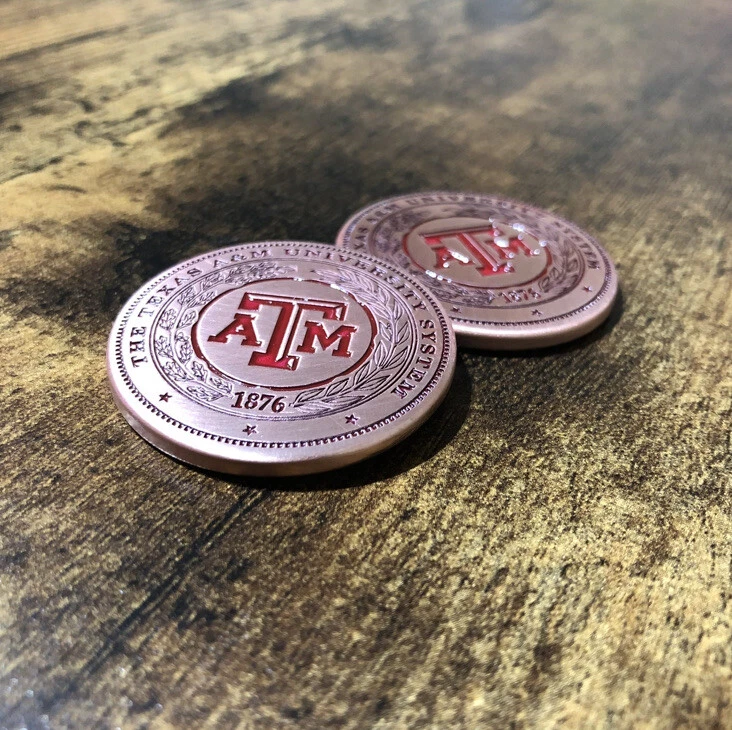 LIBERTY BALL MARKERS TEXAS A&M! 1.5” Laser Engraved Custom Aluminum Golf Ball Marker!
