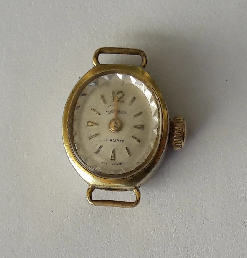 Reloj Pulsera Alemán Vintage GLASHUTTE Chapado en Oro Cuerda Manual Damas CAL.09-20 Foto 3 de 4