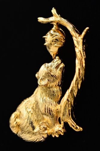 Broche RA Vintage Oso Pin Oro Cepillado Miel Árbol Colmena Pesado Grueso BinA3 - Imagen 3 de 12