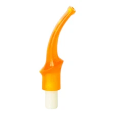 9mm Bent Curved Tapered Stem Mouthpiece Replacement For Diy Tobacco Pipe Yellow
