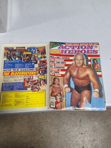 Action Heros #2 de 1980 con pin up Hogan gigante de 3 pies x 4 pies - Imagen 4 de 21
